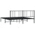 Metal Bed Frame without Mattress with Headboard Black 183x203 cm King