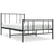 Metal Bed Frame without Mattress with Footboard Black 107x203 cm King Single