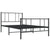 Metal Bed Frame without Mattress with Footboard Black 107x203 cm King Single