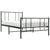 Metal Bed Frame without Mattress with Footboard Black 107x203 cm King Single