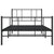 Metal Bed Frame without Mattress with Footboard Black 107x203 cm King Single