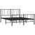 Metal Bed Frame without Mattress with Footboard Black 135x190 cm