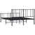 Metal Bed Frame without Mattress with Footboard Black 135x190 cm