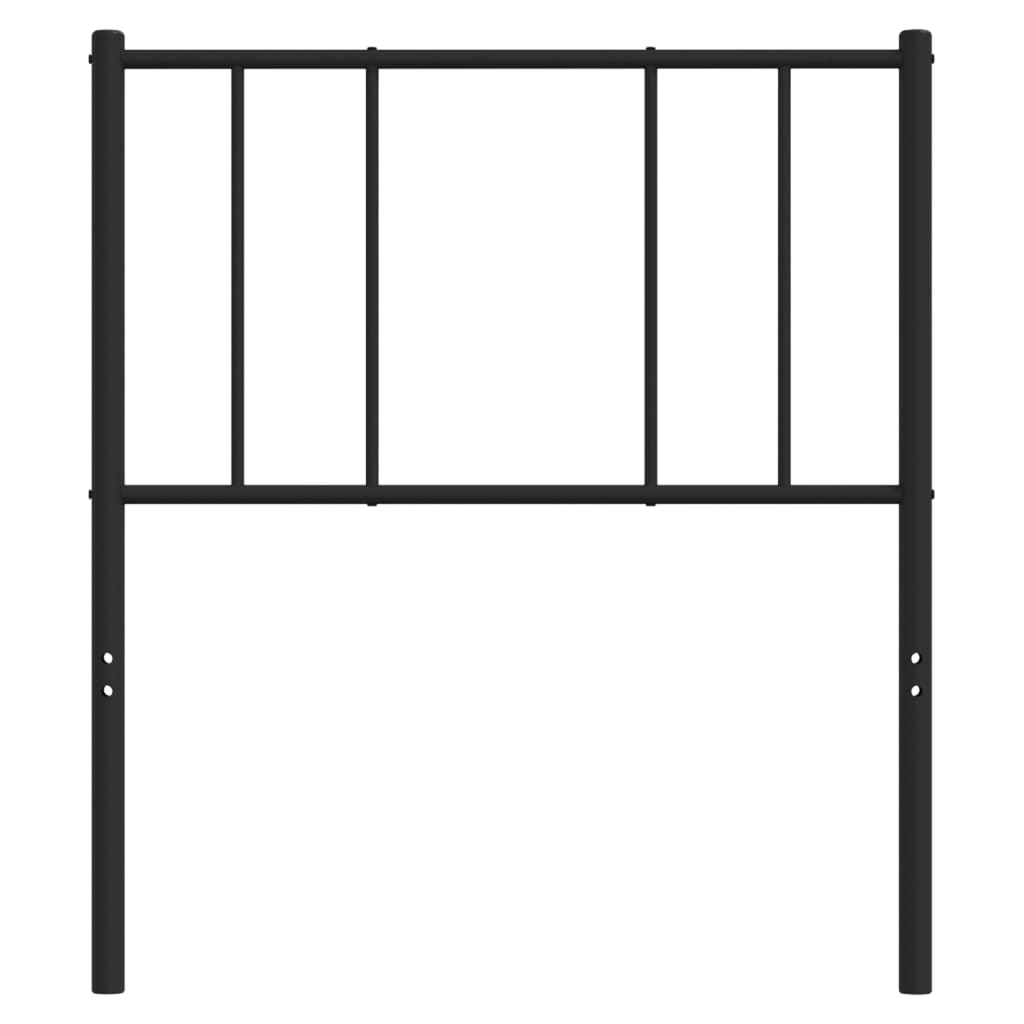 Metal Replace Headboard Black 90 cm