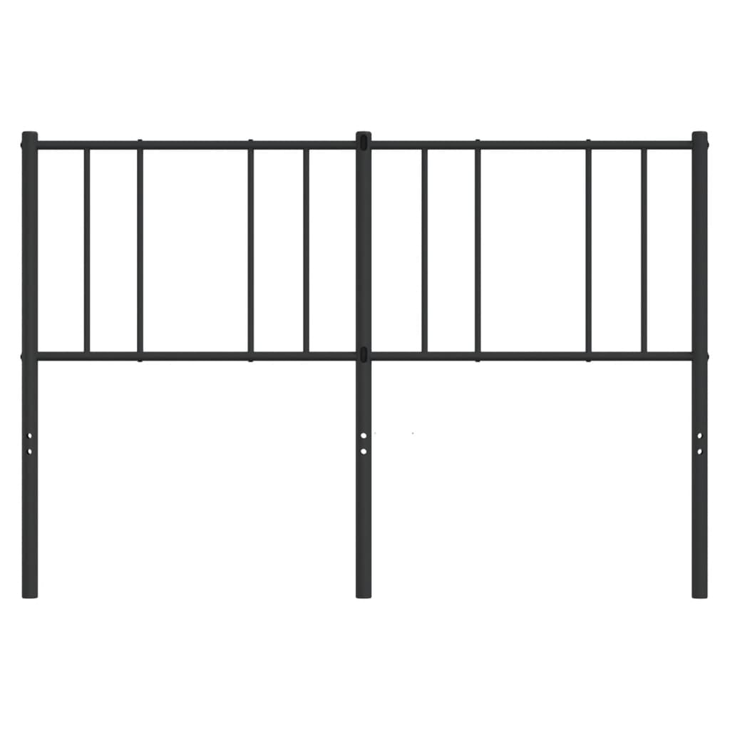 Metal Headboard Black 152 cm Queen