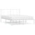 Metal Bed Frame without Mattress with Headboard White 150x200 cm