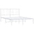 Metal Bed Frame without Mattress with Headboard White 150x200 cm