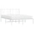 Metal Bed Frame without Mattress with Headboard White 150x200 cm