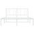 Metal Bed Frame without Mattress with Headboard White 150x200 cm