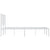 Metal Bed Frame without Mattress with Headboard White 150x200 cm