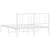 Metal Bed Frame without Mattress with Headboard White 150x200 cm