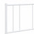 Metal Bed Frame without Mattress with Headboard White 150x200 cm