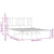 Metal Bed Frame without Mattress with Headboard White 150x200 cm