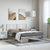 Metal Bed Frame without Mattress with Headboard White 150x200 cm