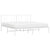 Metal Bed Frame without Mattress with Headboard White 183x203 cm King