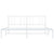 Metal Bed Frame without Mattress with Headboard White 183x203 cm King