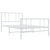 Metal Bed Frame without Mattress with Footboard White 107x203 cm King Single