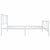 Metal Bed Frame without Mattress with Footboard White 107x203 cm King Single