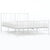 Metal Bed Frame without Mattress with Footboard White 150x200 cm