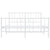 Metal Bed Frame without Mattress with Footboard White 150x200 cm