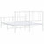 Metal Bed Frame without Mattress with Footboard White 150x200 cm