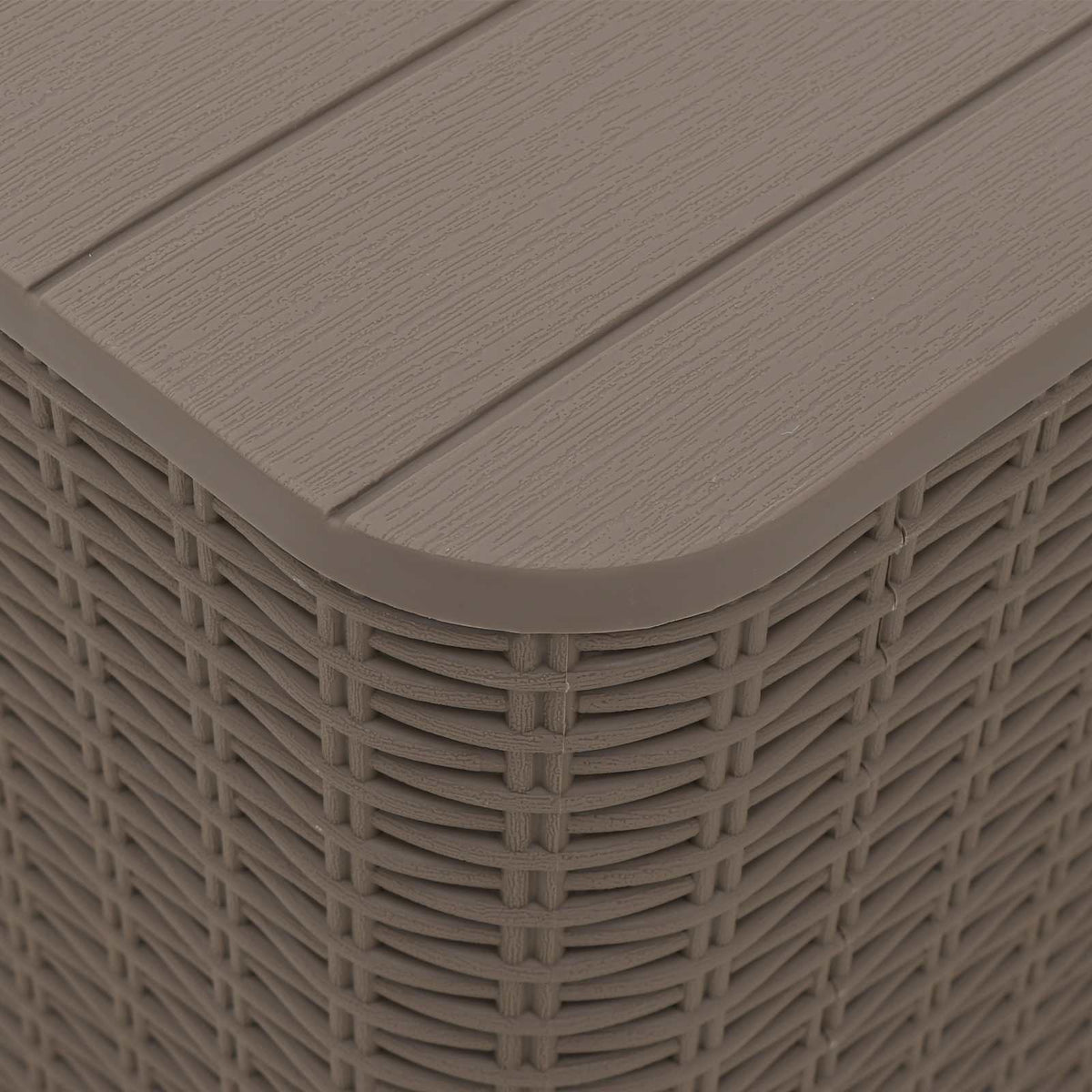 Garden Table with Removable Lid Light Brown Polypropylene