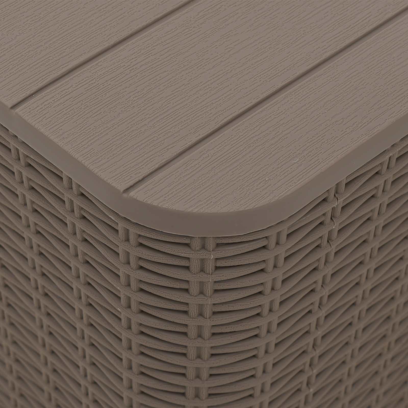 Garden Table with Removable Lid Light Brown Polypropylene