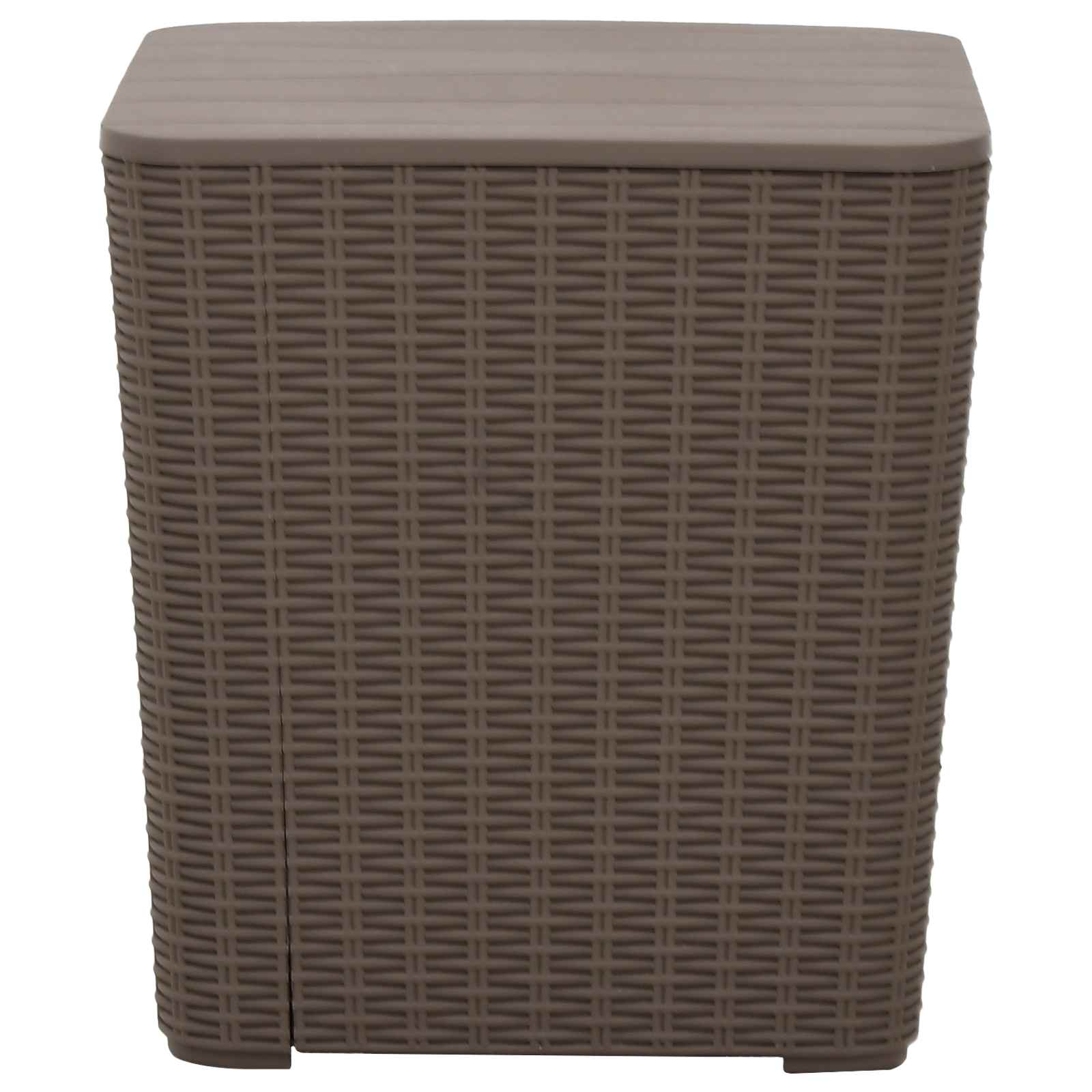 Garden Table with Removable Lid Light Brown Polypropylene