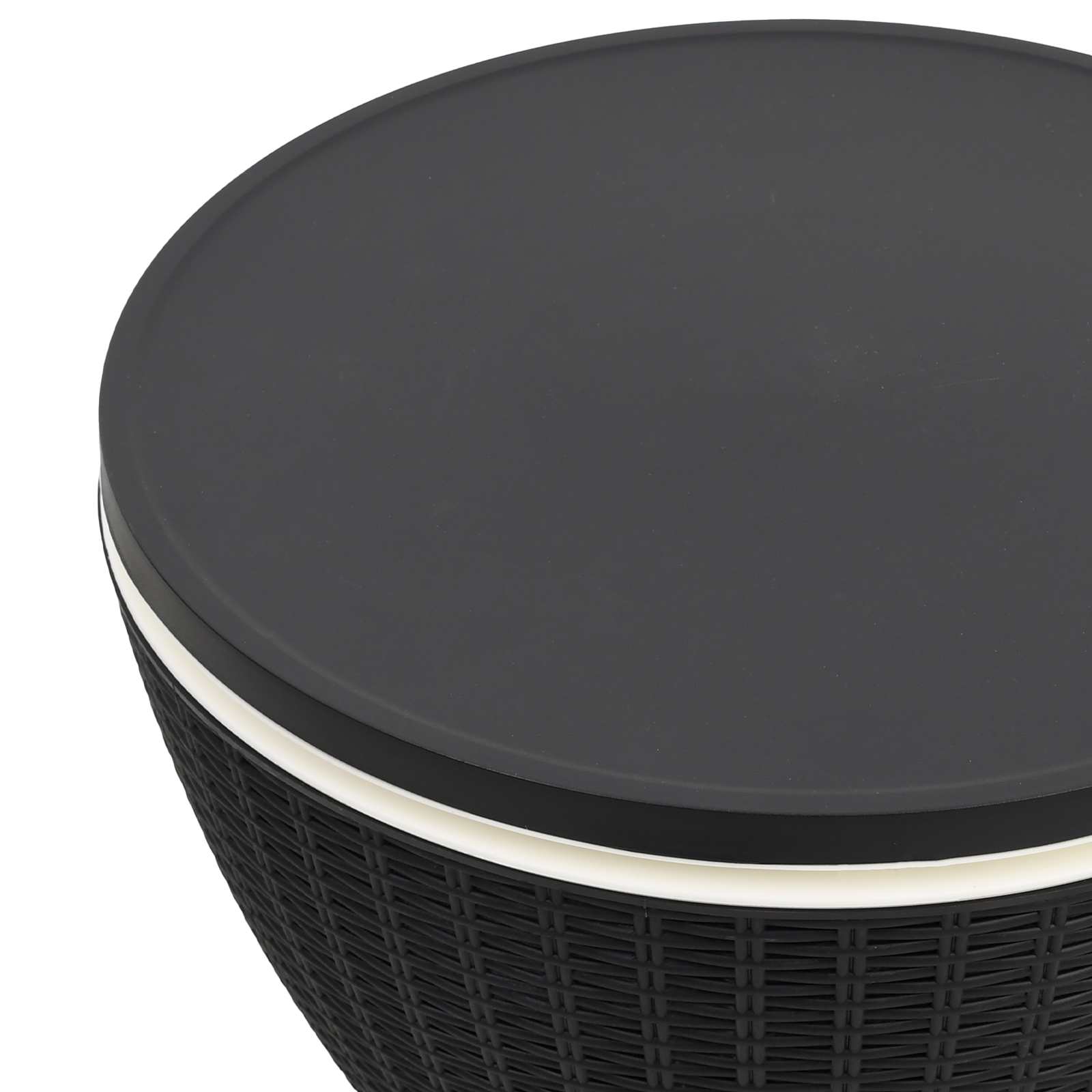 3-in-1 Ice Cooler Table Black Polypropylene