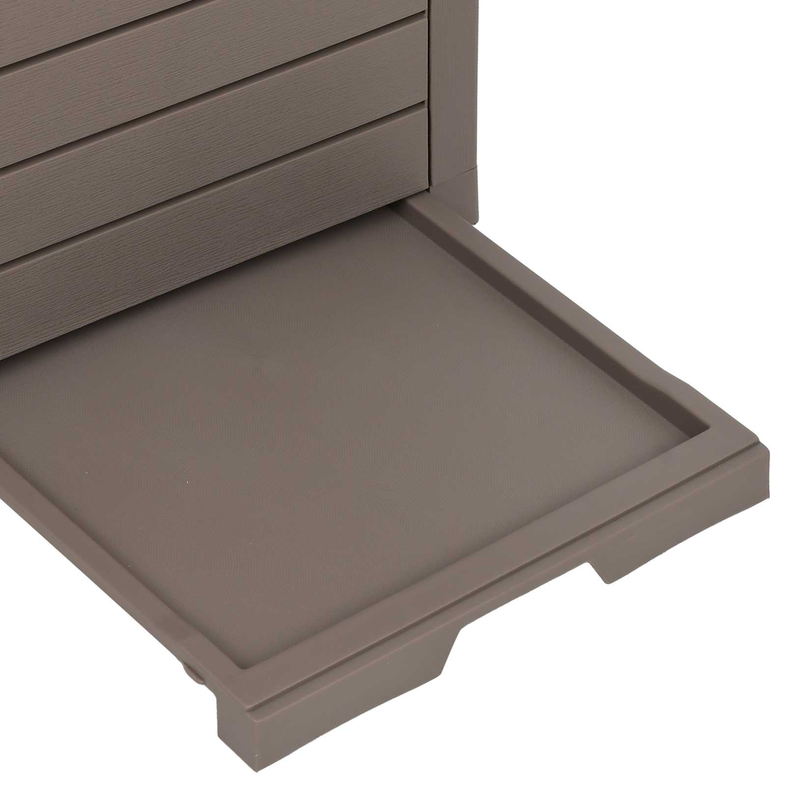 Outdoor Garbage Bin Light Brown 41x41x86 cm Polypropylene