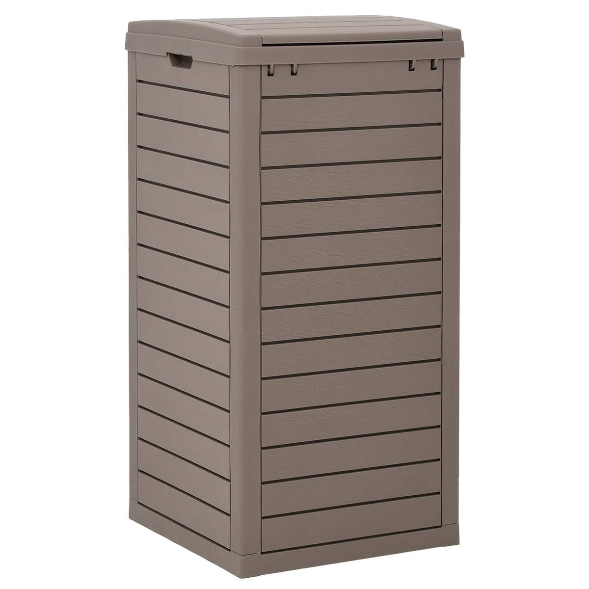 Outdoor Garbage Bin Light Brown 41x41x86 cm Polypropylene