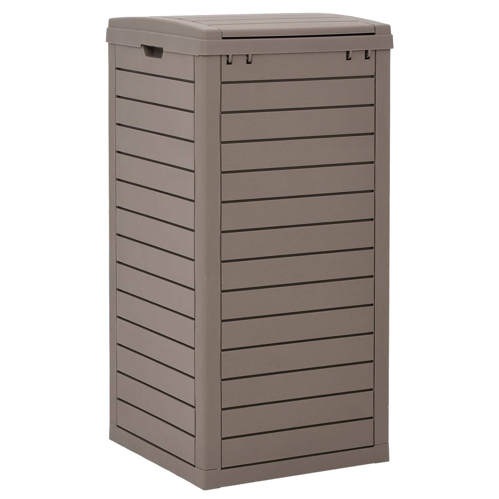 Outdoor Garbage Bin Light Brown 41x41x86 cm Polypropylene
