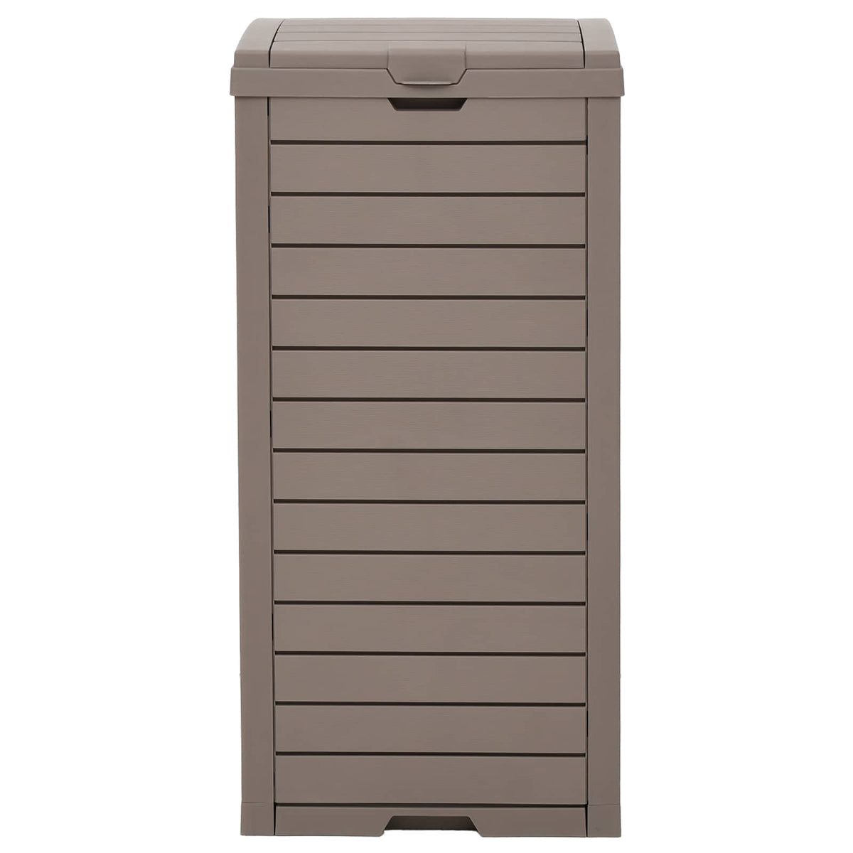 Outdoor Garbage Bin Light Brown 41x41x86 cm Polypropylene
