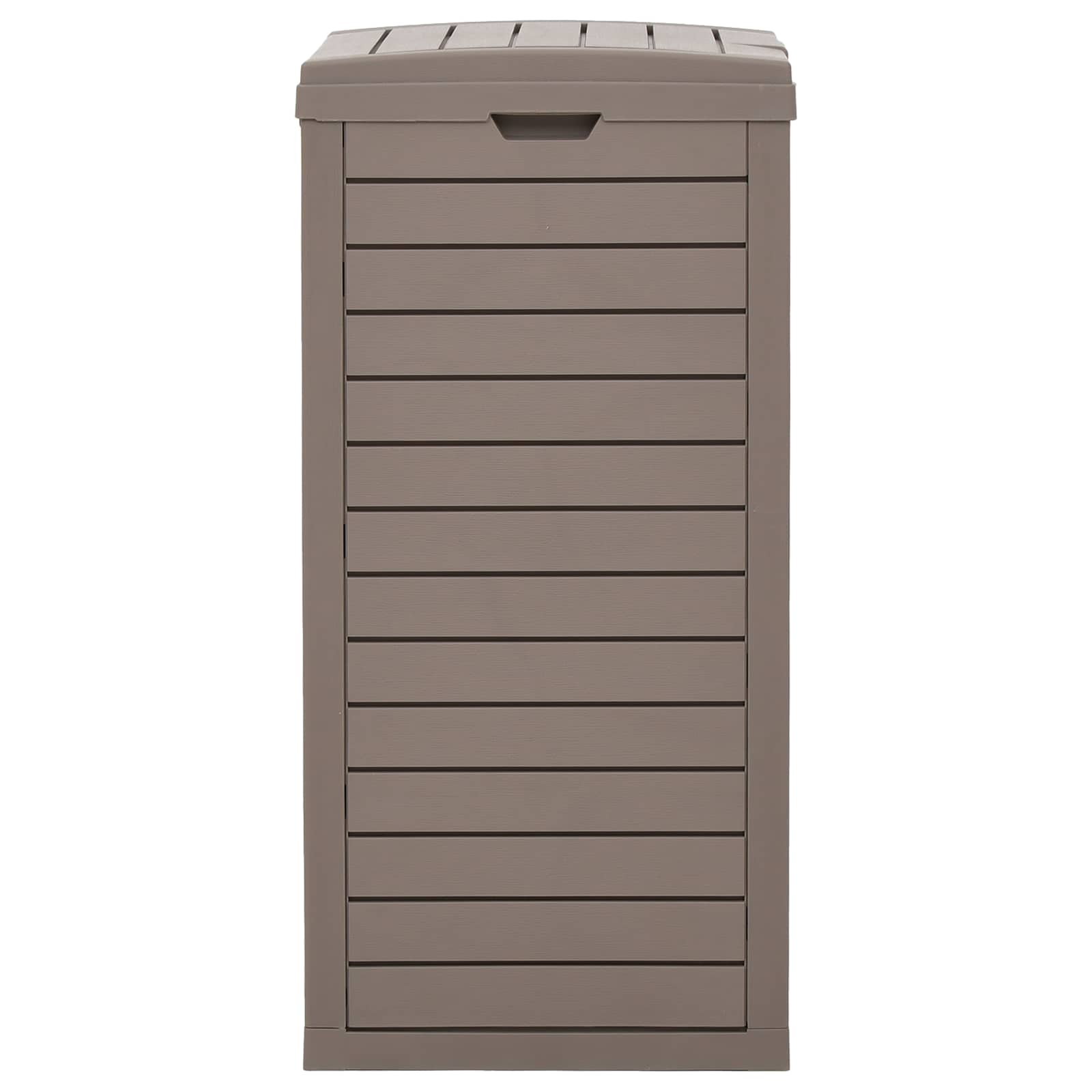 Outdoor Garbage Bin Light Brown 41x41x86 cm Polypropylene