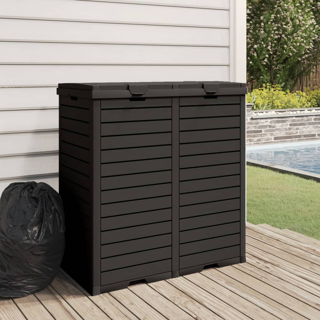 Outdoor Garbage Bin Black 78x41x86 cm Polypropylene
