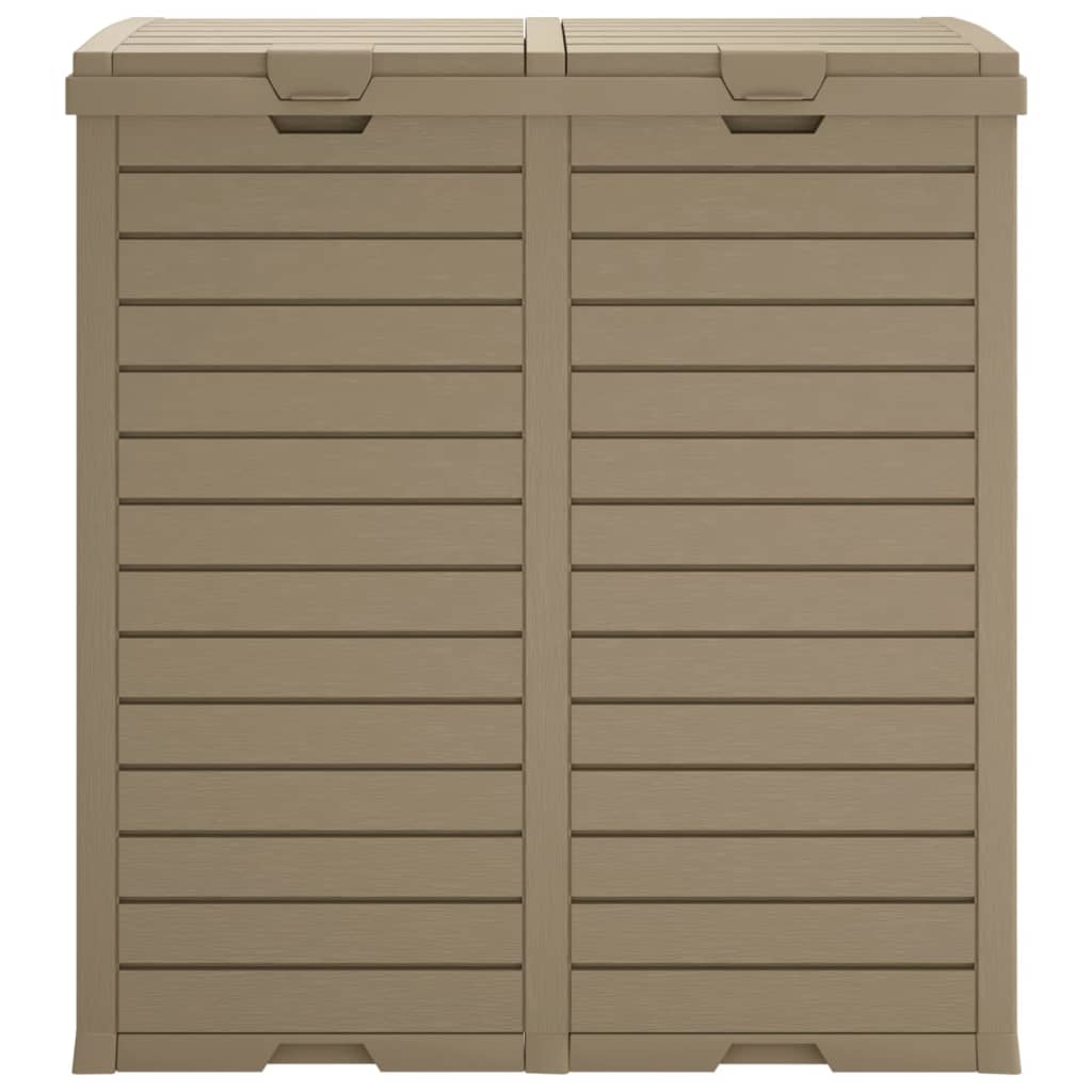 Outdoor Garbage Bin Light Brown 78x41x86 cm Polypropylene