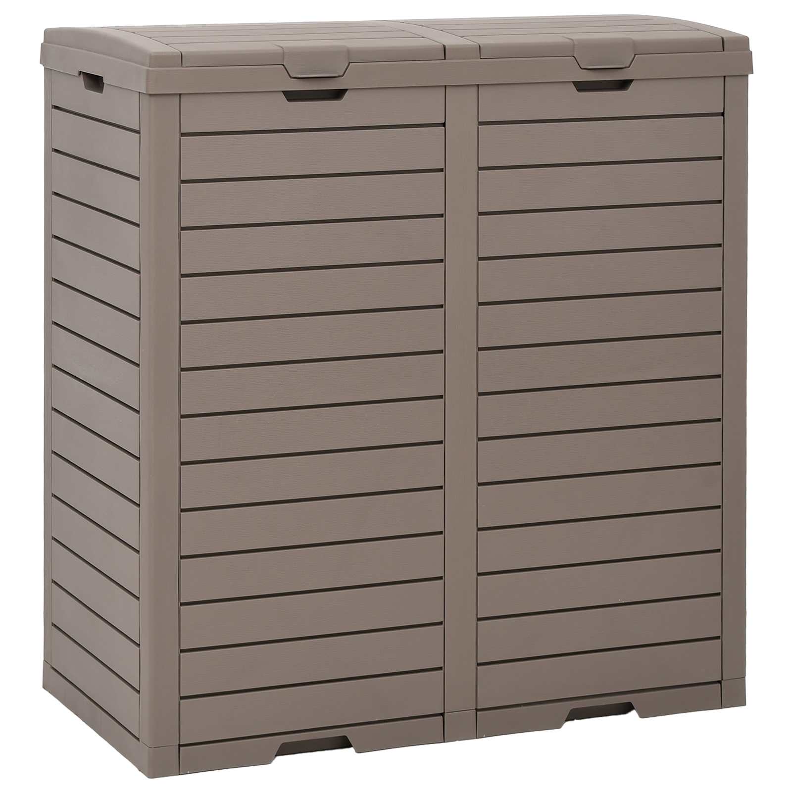 Outdoor Garbage Bin Light Brown 78x41x86 cm Polypropylene