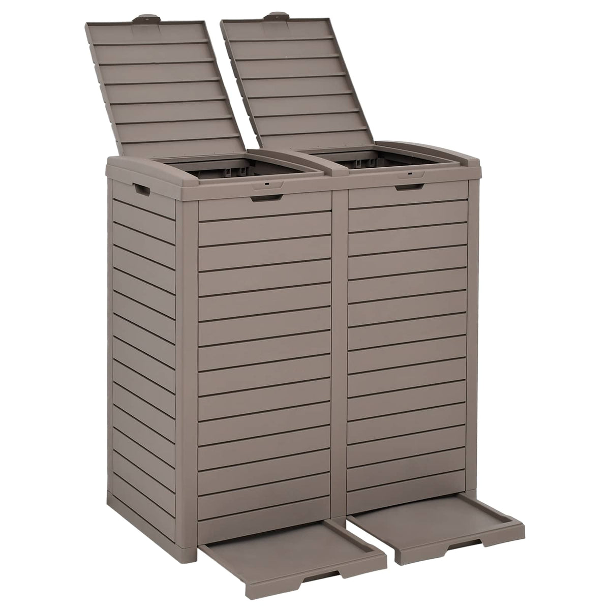 Outdoor Garbage Bin Light Brown 78x41x86 cm Polypropylene