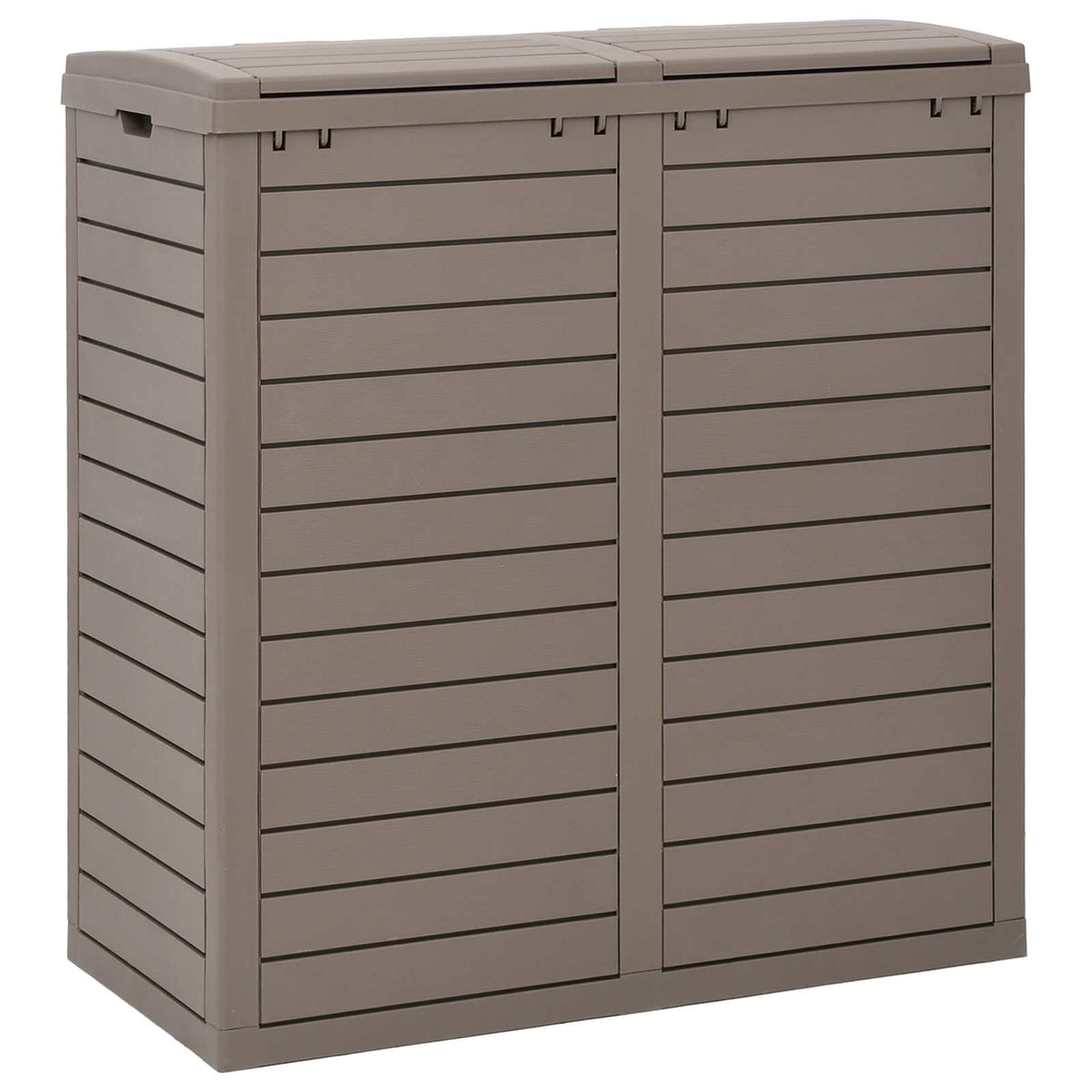 Outdoor Garbage Bin Light Brown 78x41x86 cm Polypropylene