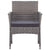 Garden Armchairs with Cushions 2 pcs Grey Poly Rattan