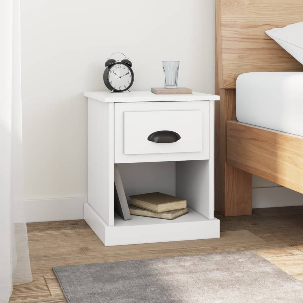 Bedside Cabinet White 39x39x47.5 cm Engineered Wood