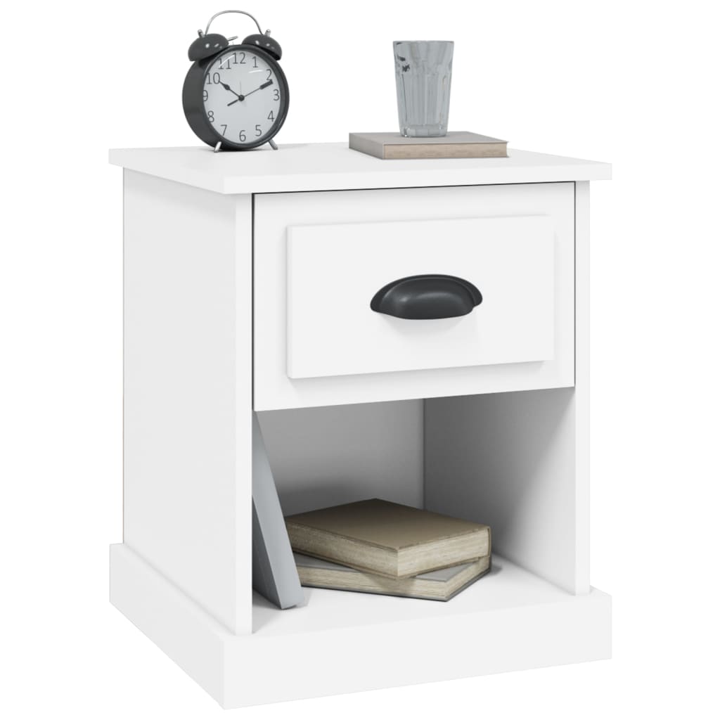 Bedside Cabinets 2 pcs White 39x39x47.5 cm Engineered Wood