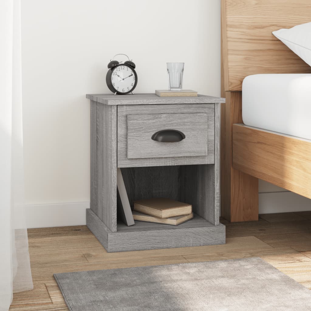 Bedside Cabinet Grey Sonoma 39x39x47.5 cm Engineered Wood