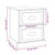 Bedside Cabinets 2 pcs White 39x39x47.5 cm Engineered Wood