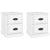 Bedside Cabinets 2 pcs High Gloss White 39x39x47.5 cm Engineered Wood