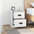 Bedside Cabinets 2 pcs High Gloss White 39x39x47.5 cm Engineered Wood