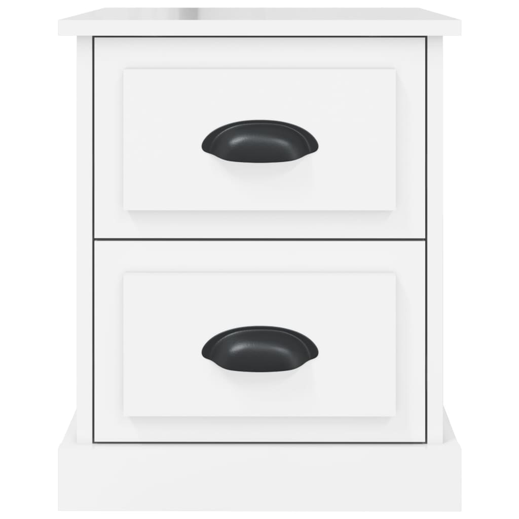 Bedside Cabinets 2 pcs High Gloss White 39x39x47.5 cm Engineered Wood