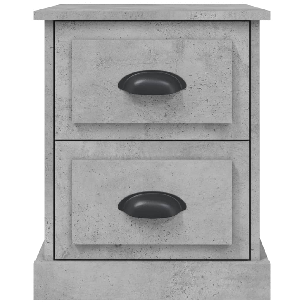 Bedside Cabinets 2 pcs Concrete Grey 39x39x47.5 cm Engineered Wood