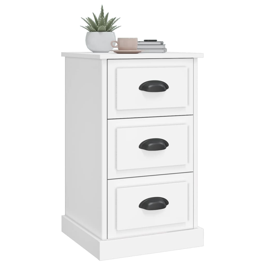 Bedside Cabinet White 39x39x67 cm Engineered Wood