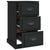 Bedside Cabinet Black 39x39x67 cm Engineered Wood